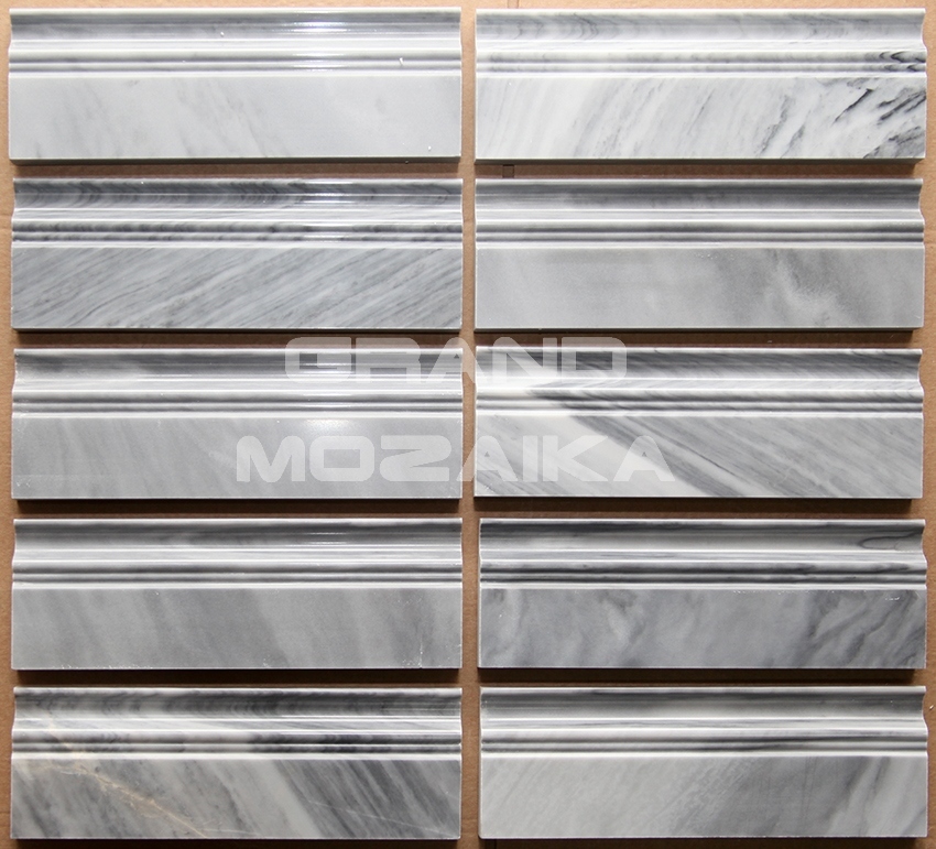 Плинтус B033-4 (Bardiglio Nuvolato) серия Плинтуса