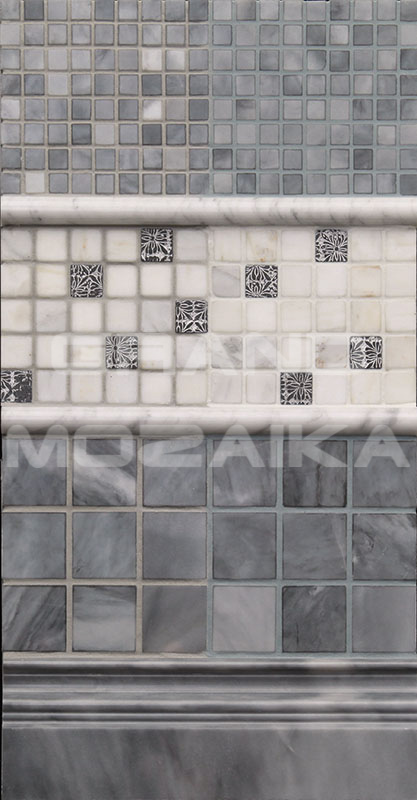 Мозаика M033-48P (Bardiglio Nuvolato) серия Adriatica