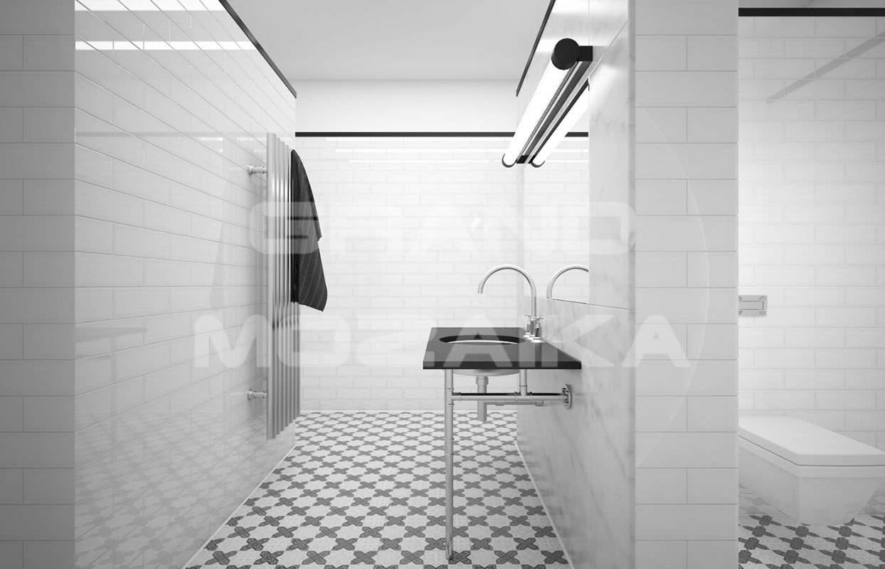 Мозаика PNT (WHITE-BLACK) серия Pantheon Skalini