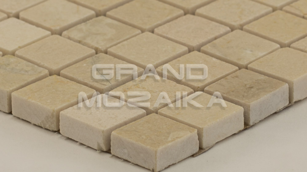 Мозаика АМ-10П (Crema Marfil) серия Marble