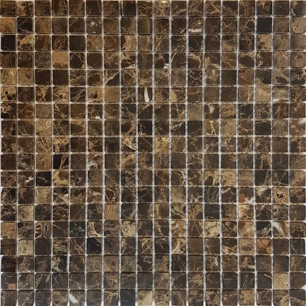 Мозаика АМ-1П (Emperador Dark) тонкая серия Marble Slim