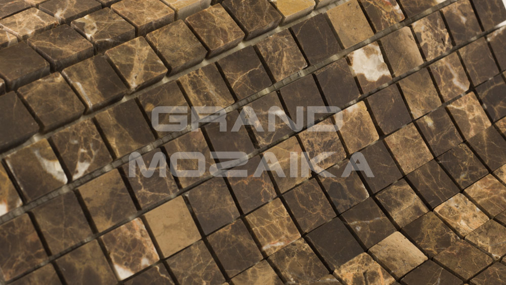 Мозаика АМ-1П (Emperador Dark) серия Marble