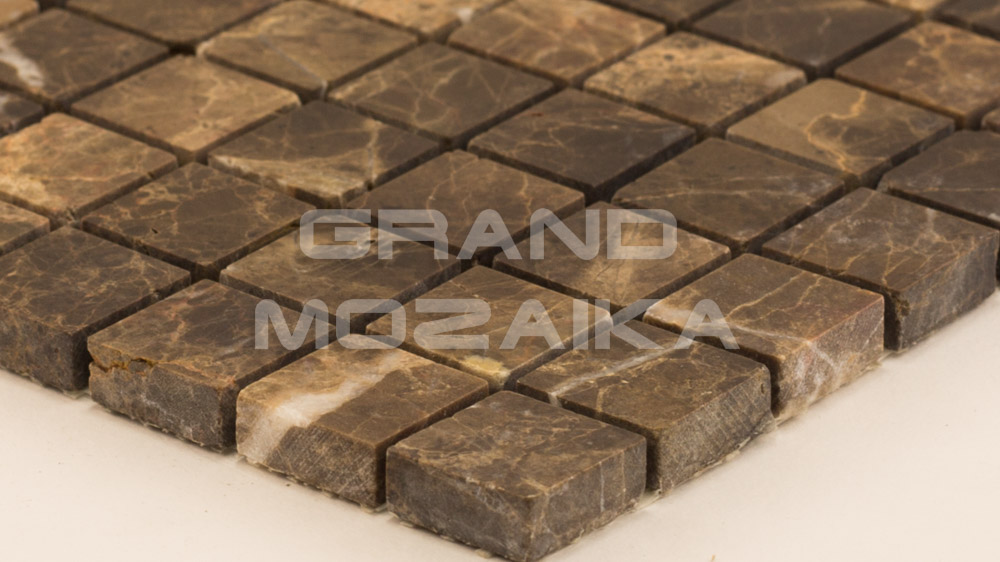 Мозаика АМ-1П (Emperador Dark) серия Marble