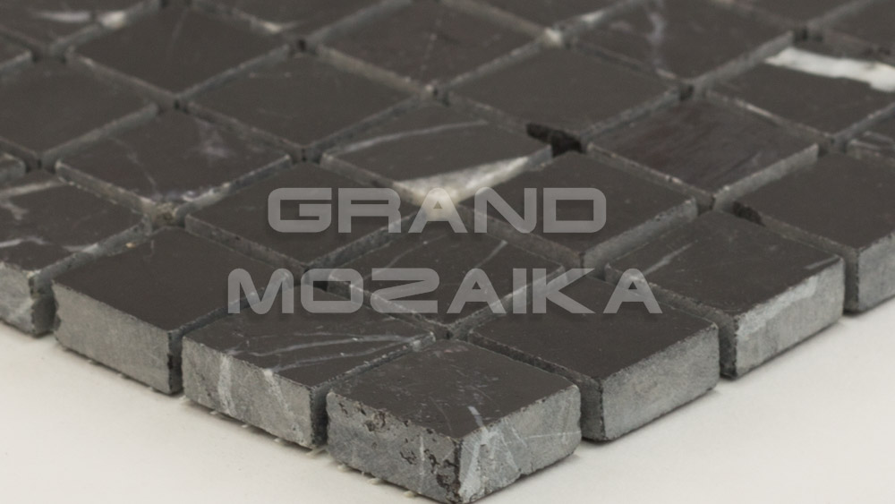 Мозаика АМ-8П (Nero Marquina) серия Marble
