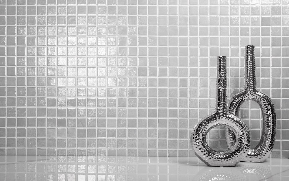 Мозаика 563 White сетка серия Shell Glass