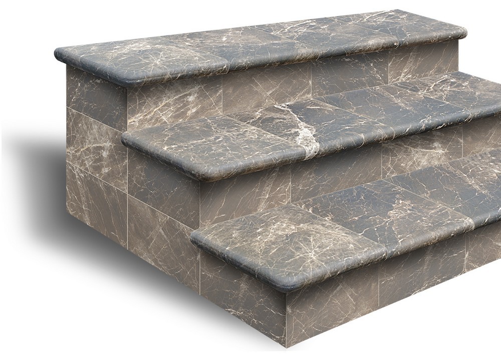 Ступени PELDANO NEVADA EMPERADOR Фронтальная ступень 33X33Х4 серия Nevada Emperador