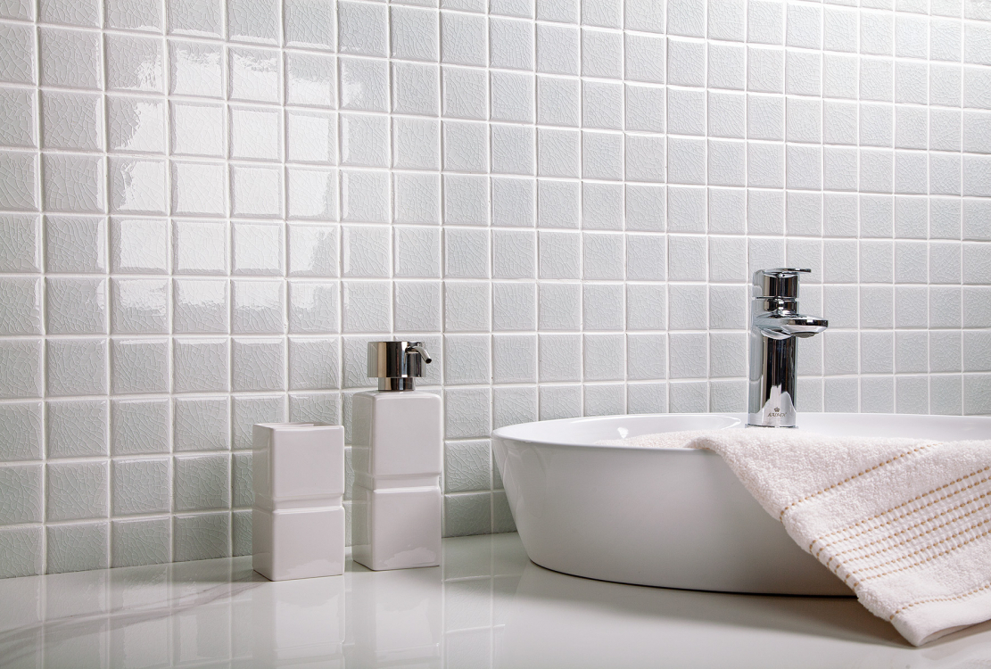 Мозаика Crackle White Glossy 48x48 (LWWB81531) серия Homework