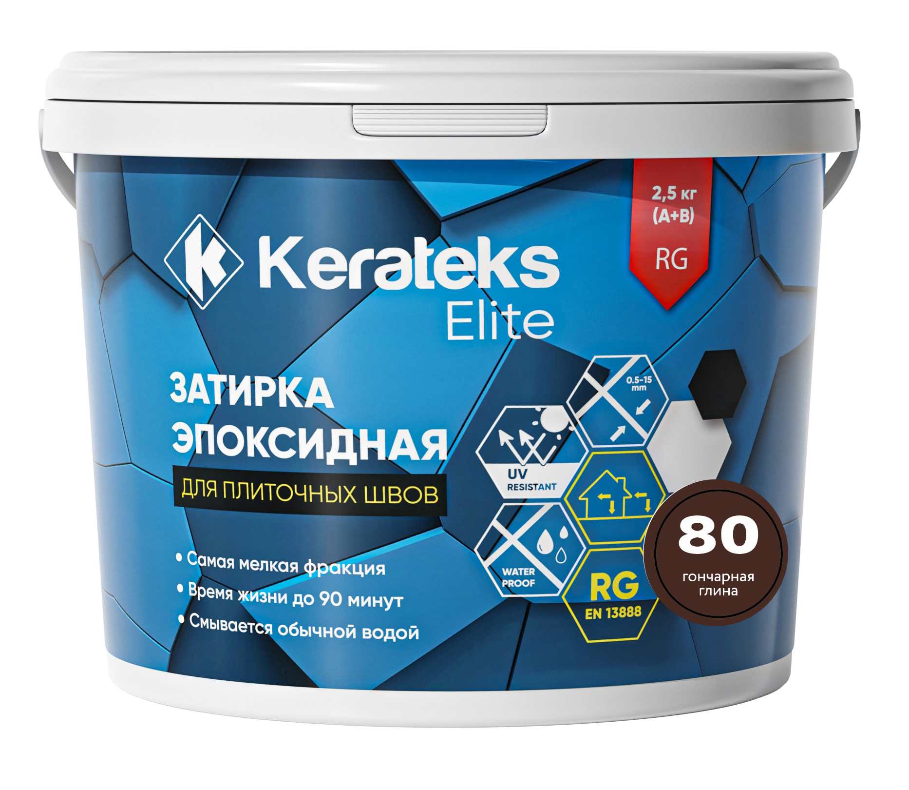 Затирка 80 Гончарная глина, 2.5 кг серия Kerateks Elite
