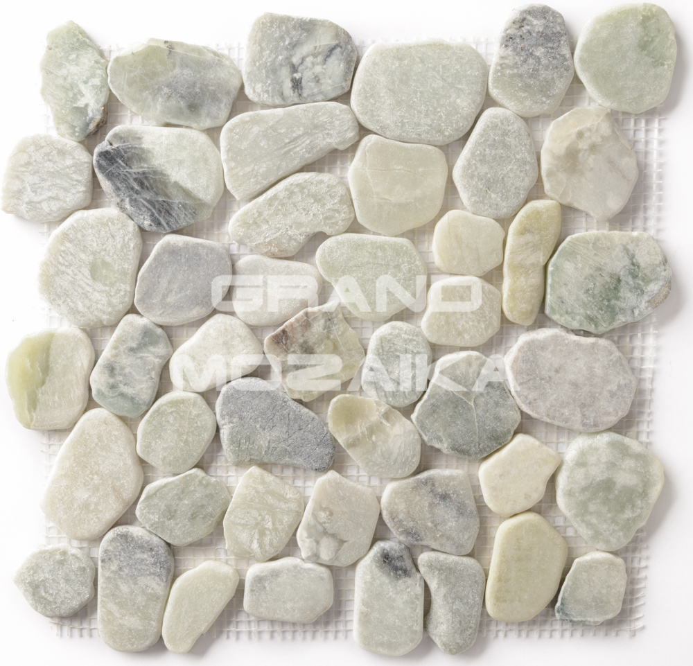 Мозаика 052368 MS9004 BC WB МРАМОР зелёный круглый серия Nature