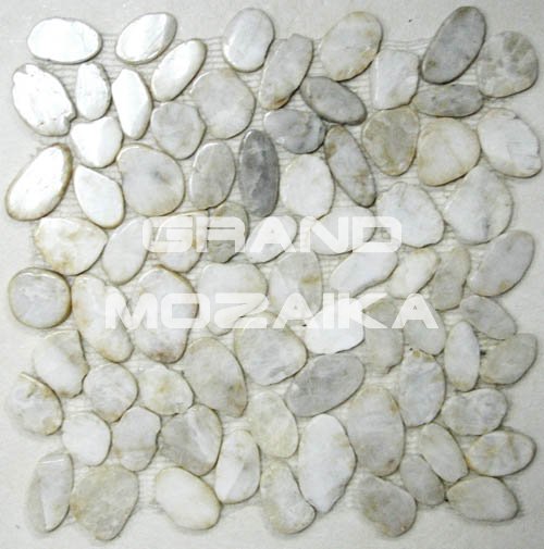 Мозаика Flat White jack серия Sea Pebble