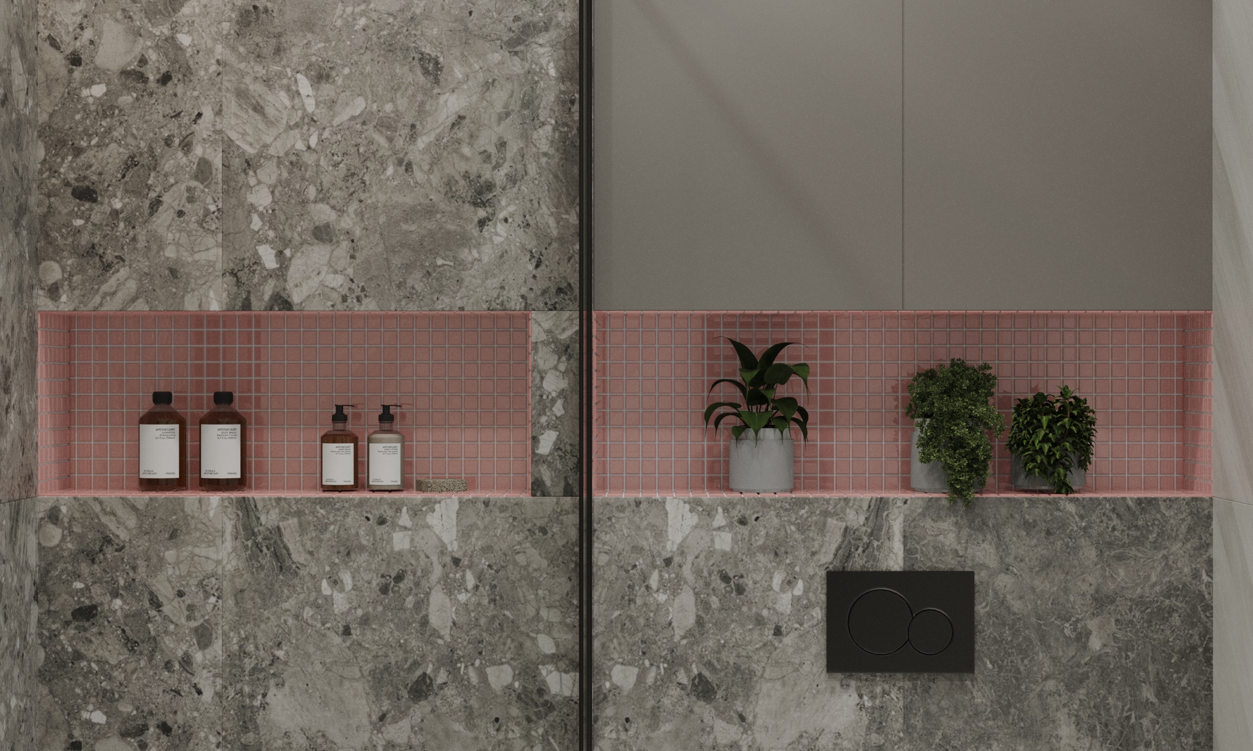 Мозаика Pink glass серия Crystal Bona