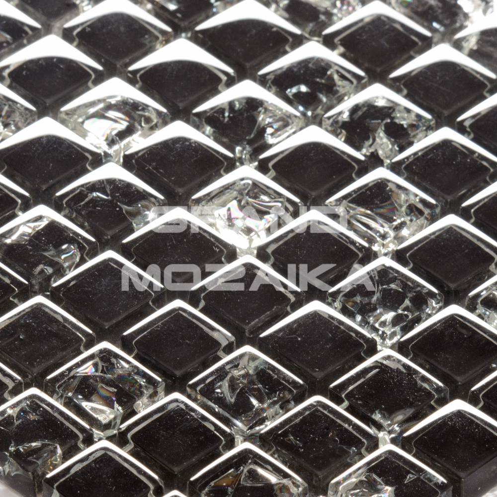 Мозаика Strike Black серия Glass