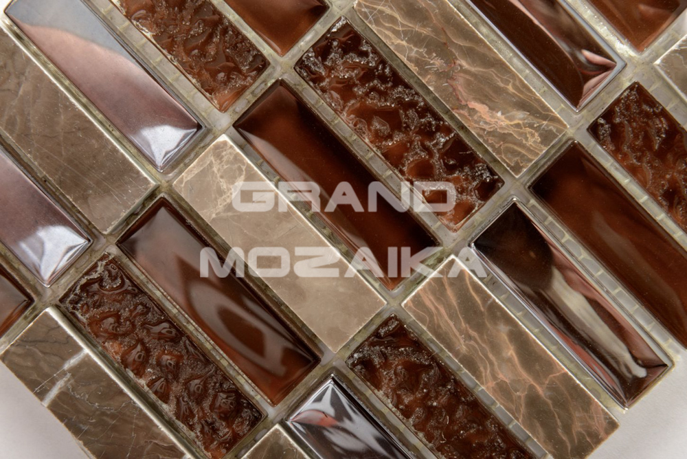Мозаика Super Line (brown) серия Glass-Stone