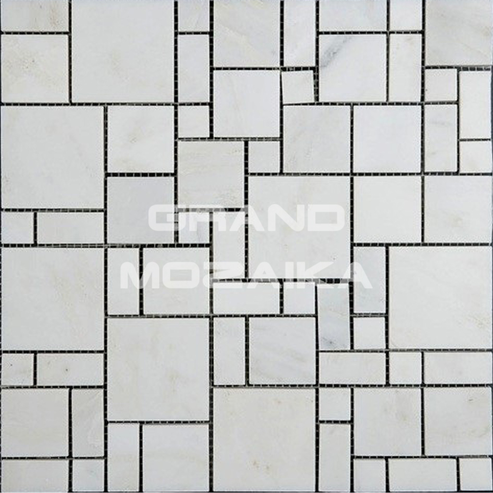 Мозаика Bianco Carrara Random Square серия Orro Stone