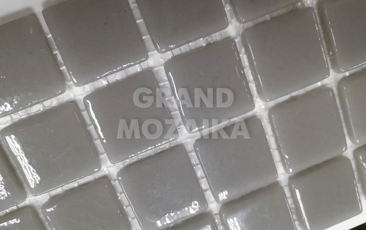 Мозаика Light Grey Glossy серия Glass Mosaic