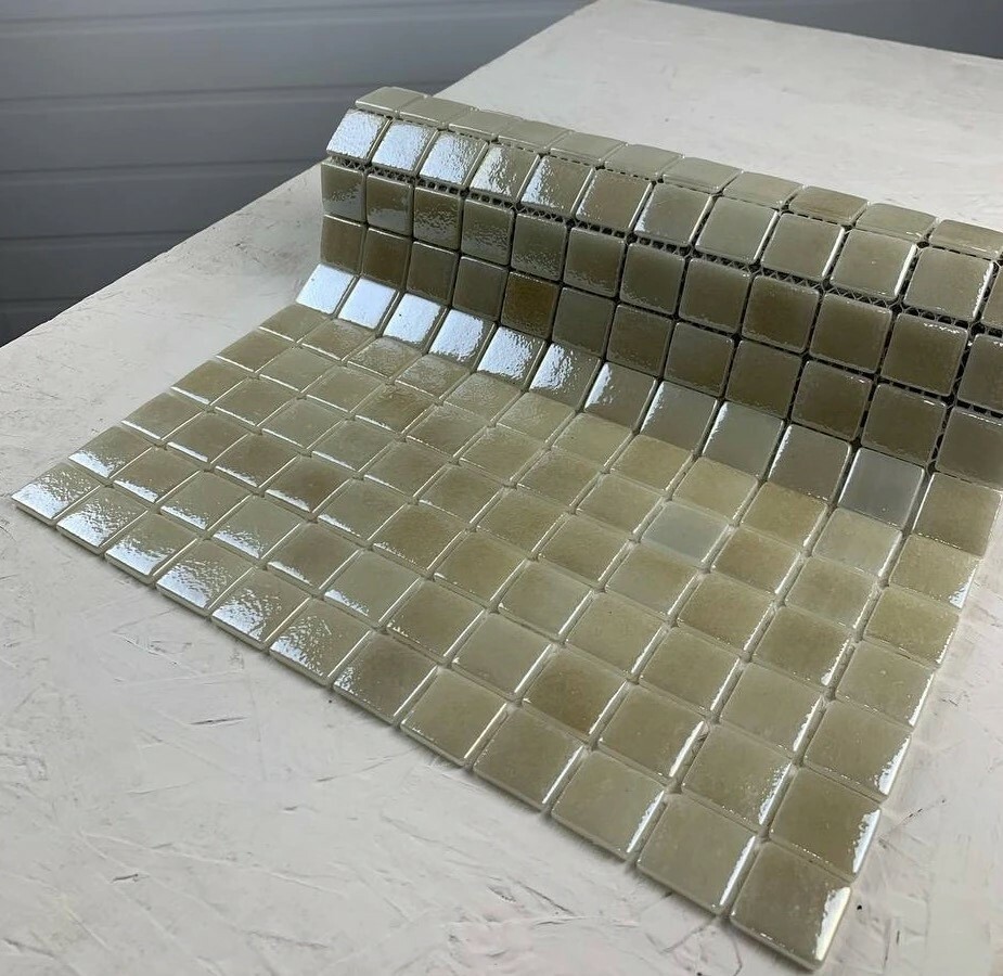 Мозаика Серебристо-бежевый серия Pools-П